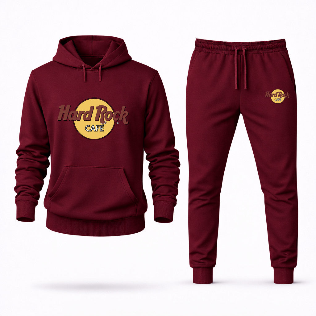 Hard Rock Cafe Hoodie and Joggers Set - Burgundy