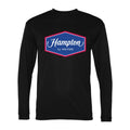 Men's Hampton Polyester Long Sleeve T-Shirt - Black