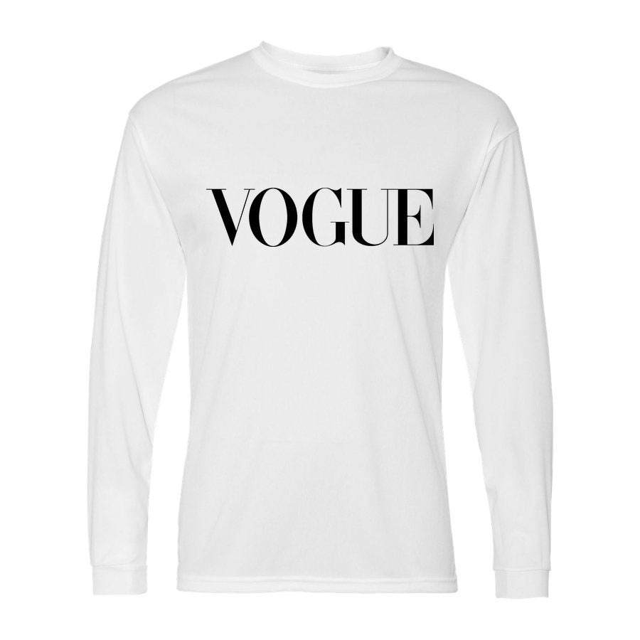 Men's Vogue Polyester Long Sleeve T-Shirt - White