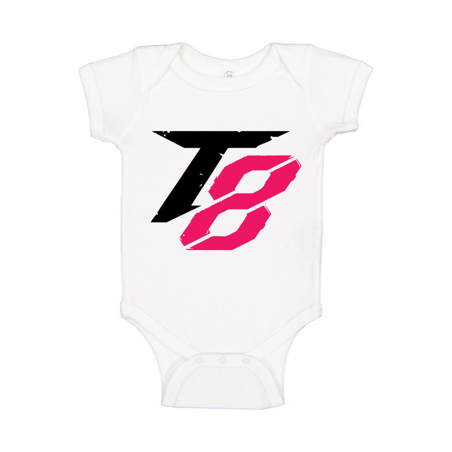 Tekken 8 Black Logo Baby Romper Onesie - White