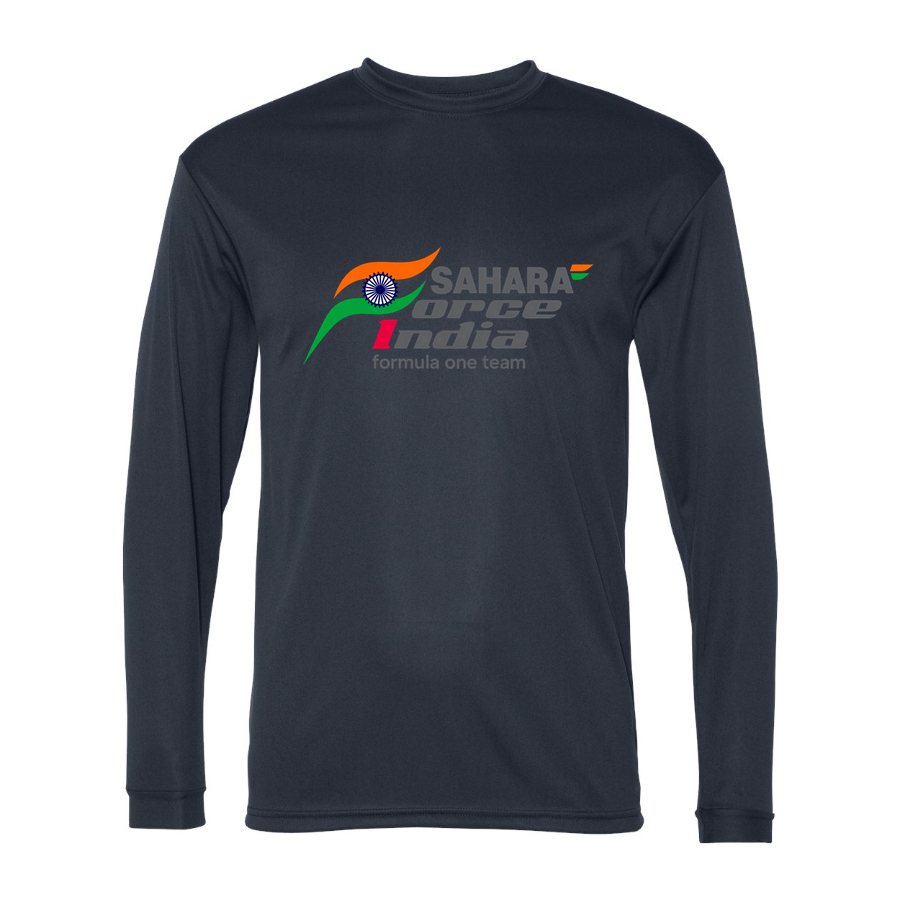 Men's Sahara Force India Formula One Team Polyester Long Sleeve T-Shirt - Navy