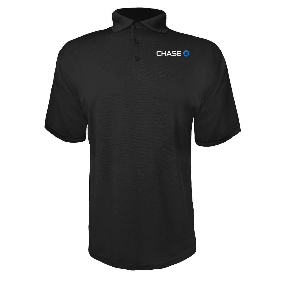Chase White men's polyester polo in Black
