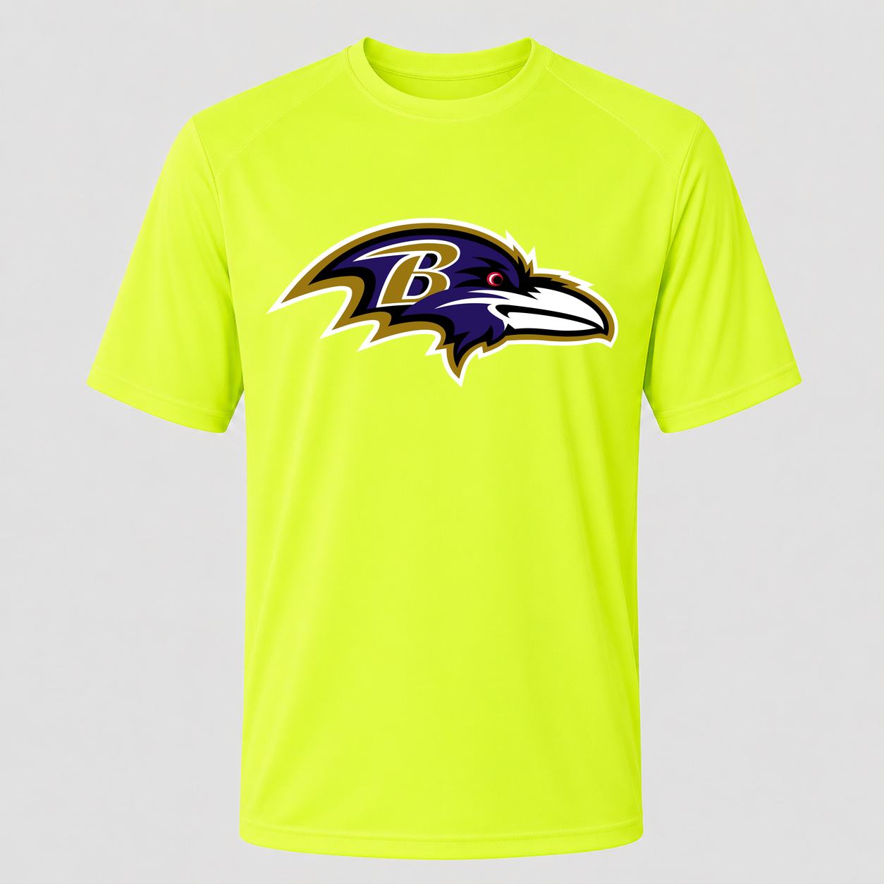 Men's Baltimore Ravens Performance T-Shirt - Safety Green