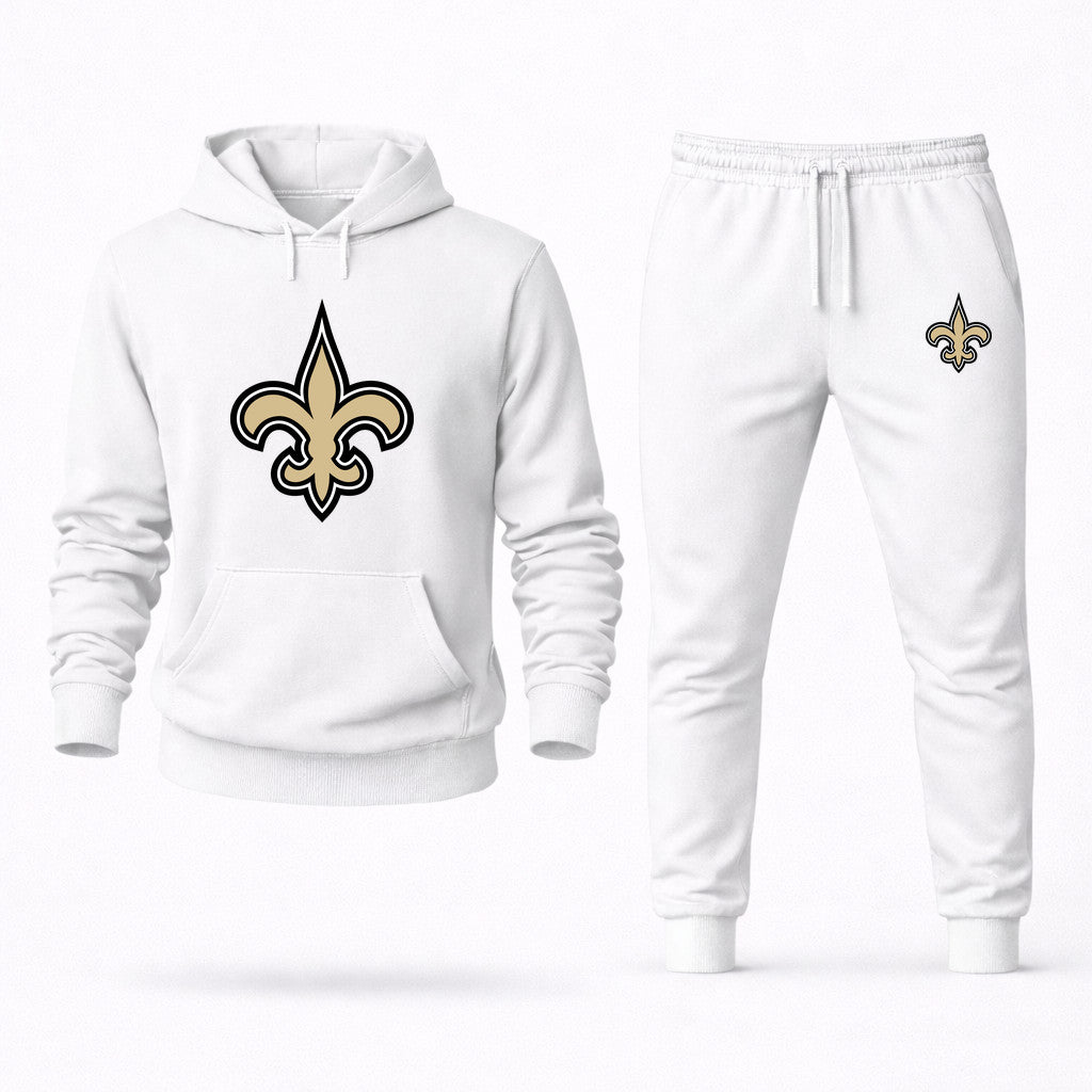 New Orleans Saints Hoodie and Joggers Set - White
