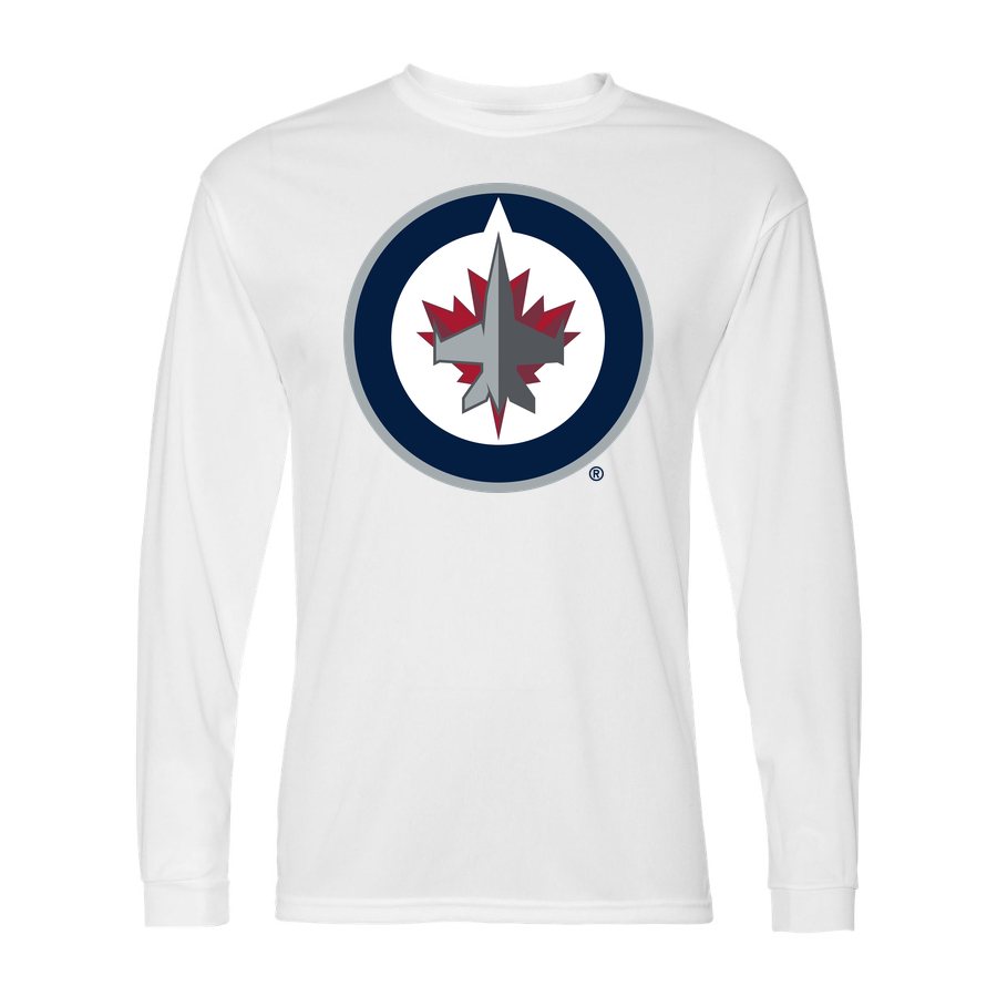 Men's Winnipeg Jets Polyester Long Sleeve T-Shirt - White