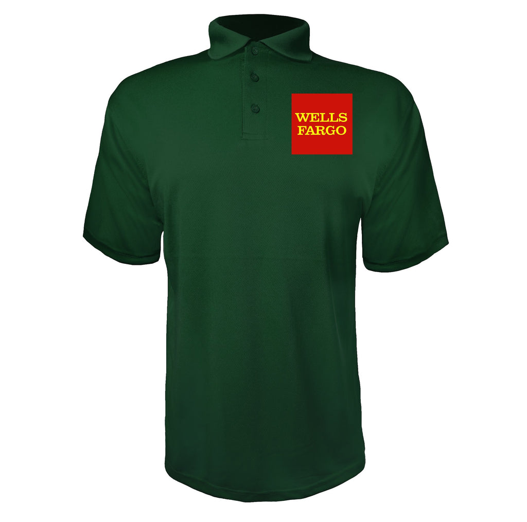 Wells Fargo men's polyester polo in Green