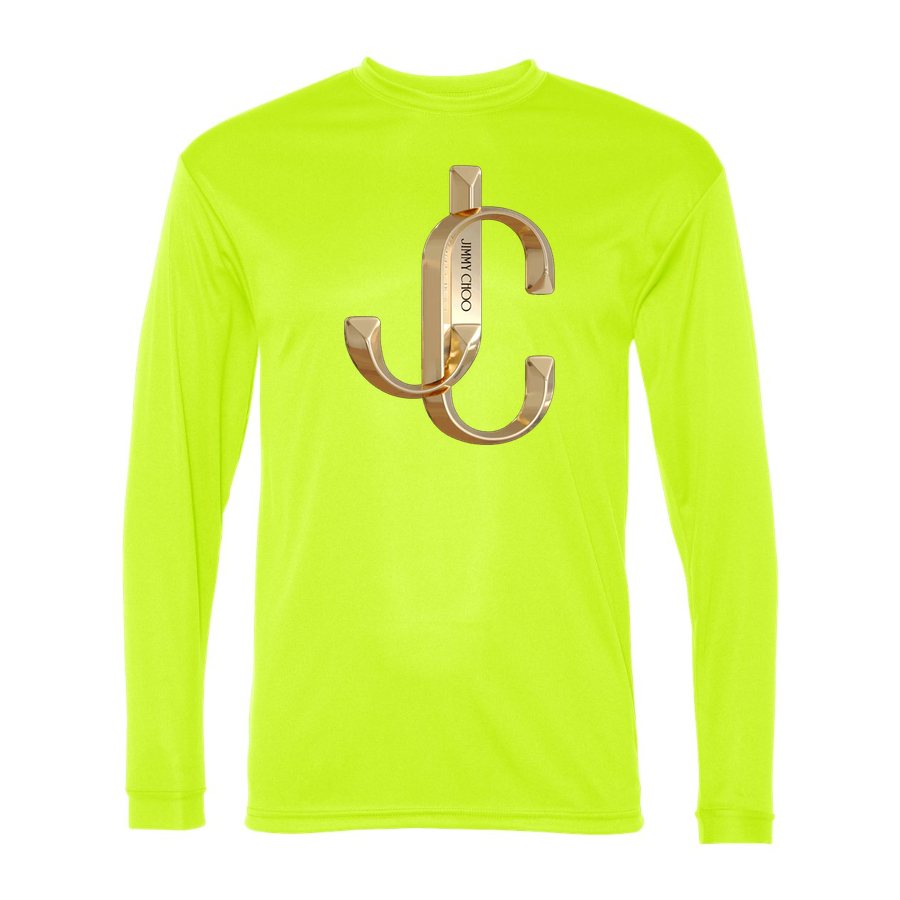 Men's Jimmy Choo Polyester Long Sleeve T-Shirt - Safety Yellow