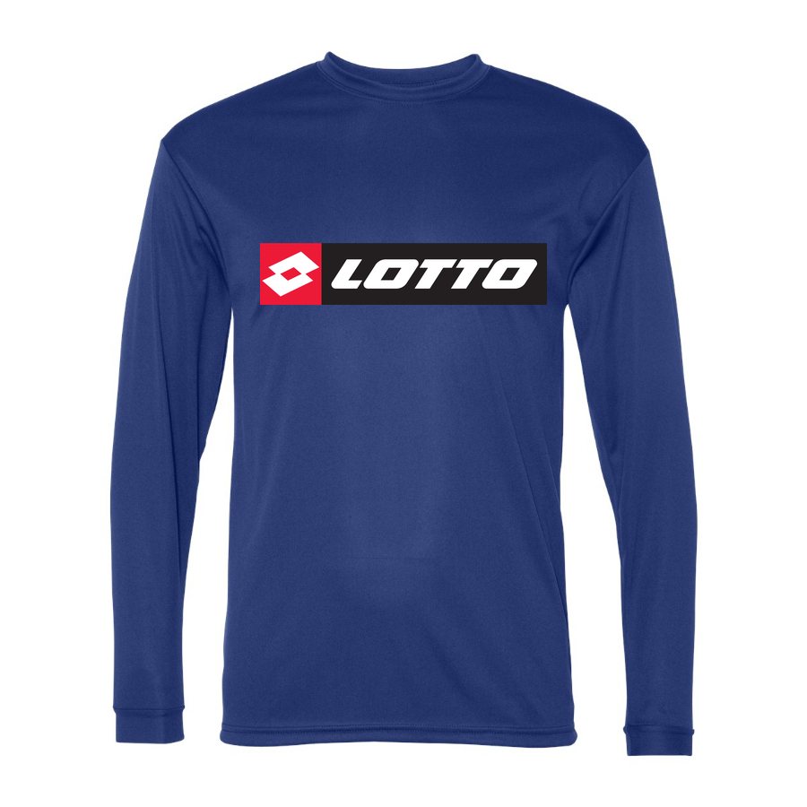 Men's Lotto Polyester Long Sleeve T-Shirt - Royal Blue
