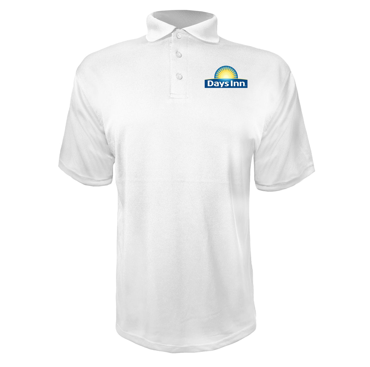 Days Inn men's polyester polo in White