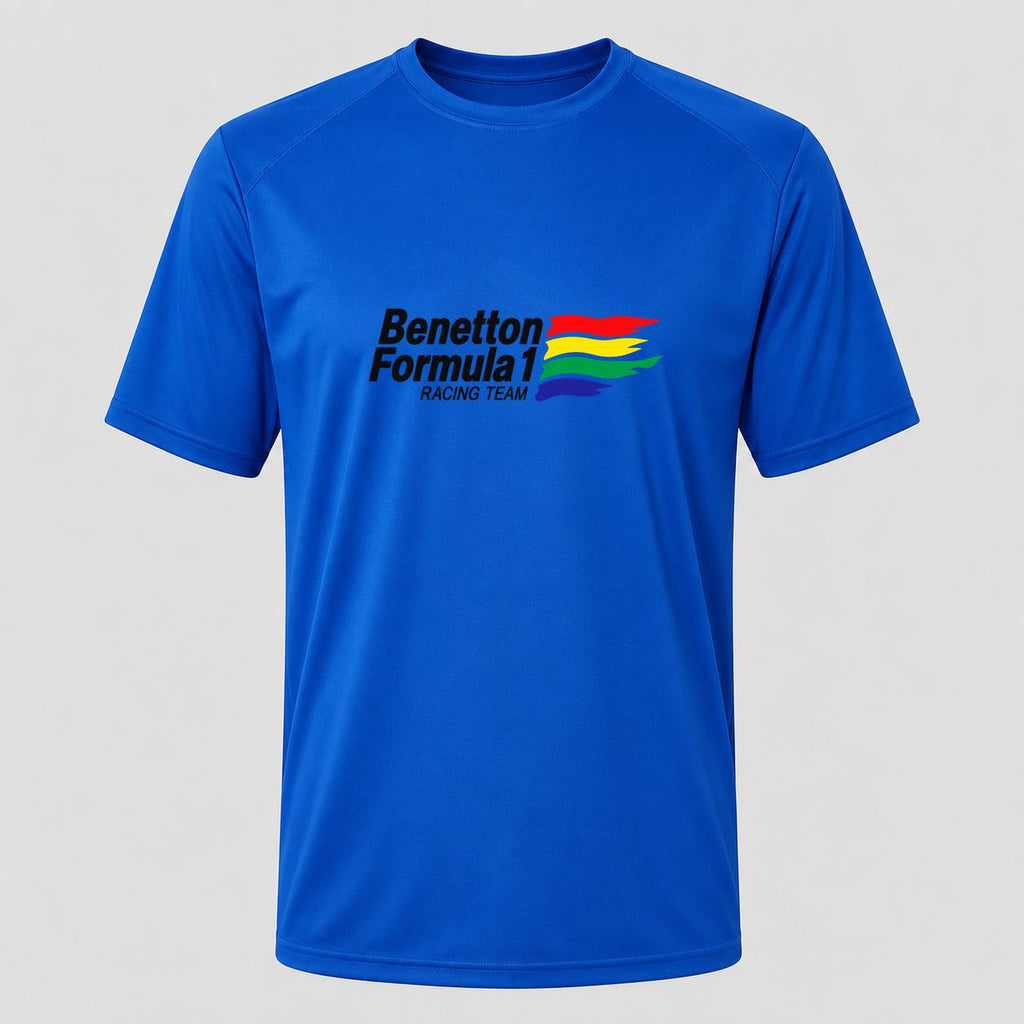 Men's Benetton Formula 1 Racing Team Performance T-Shirt - Royal Blue