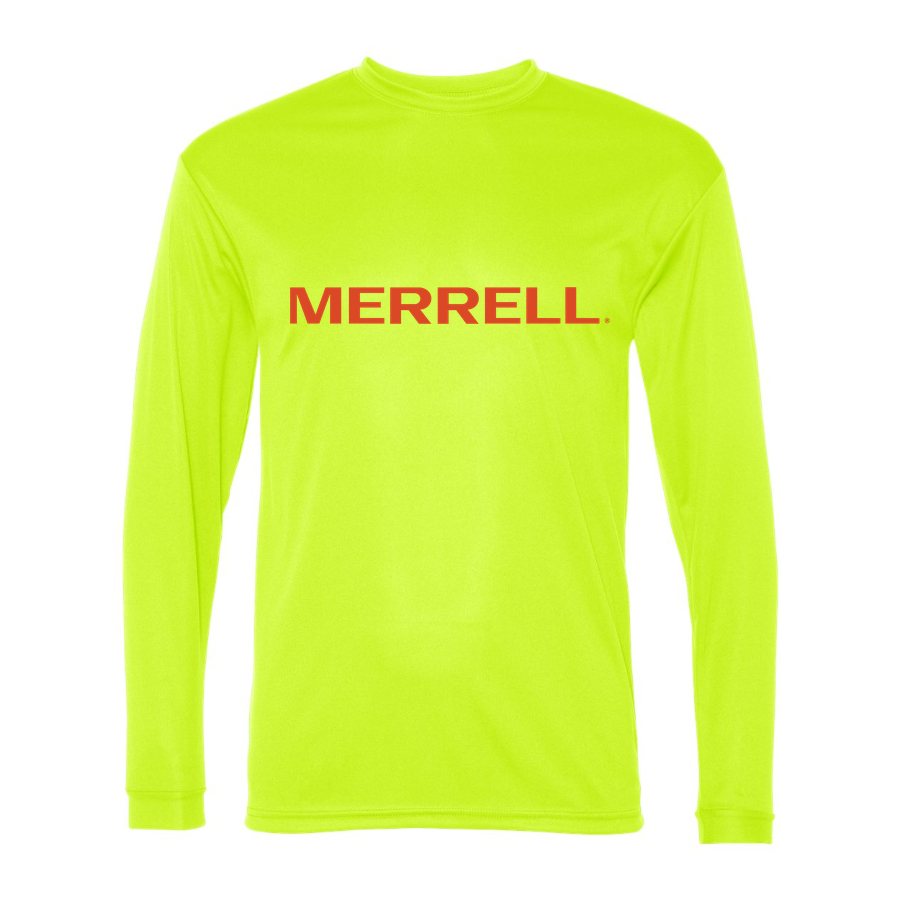 Men's Merrell Polyester Long Sleeve T-Shirt - Safety Yellow