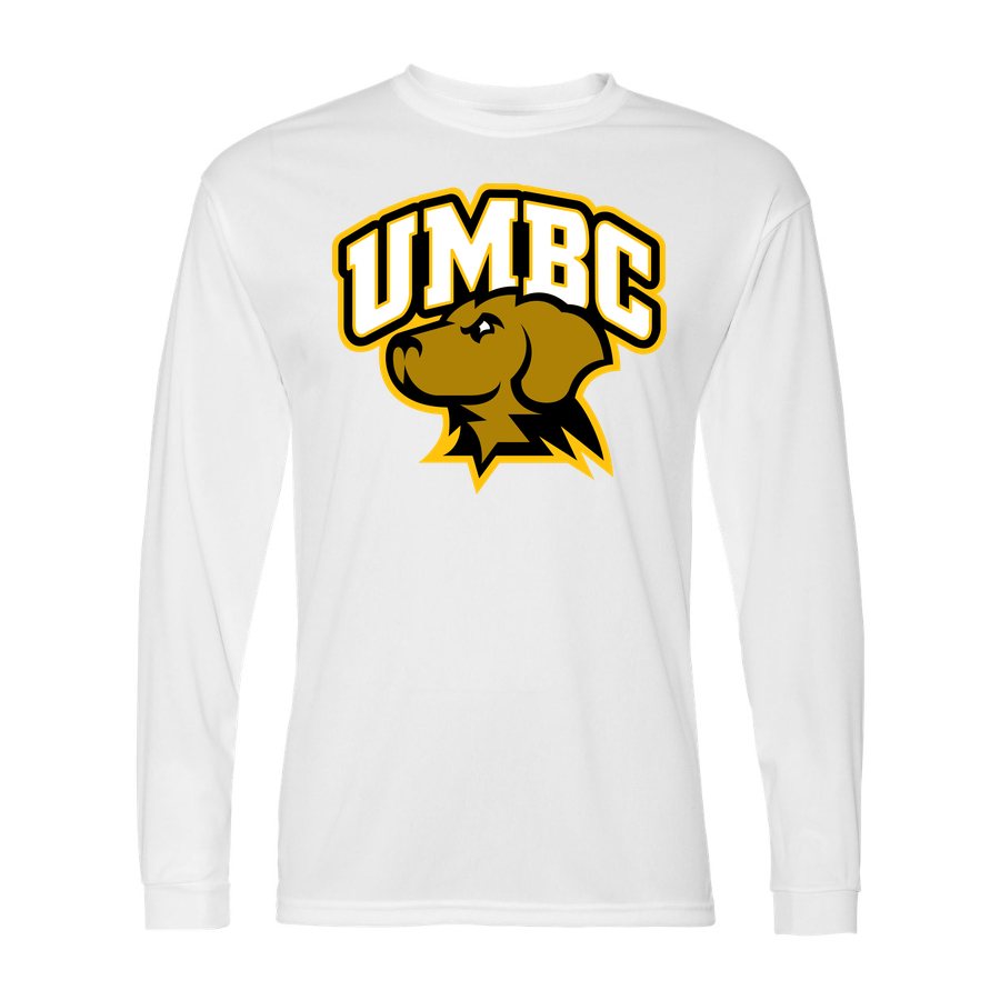 Men's UMBC Retrievers Polyester Long Sleeve T-Shirt - White