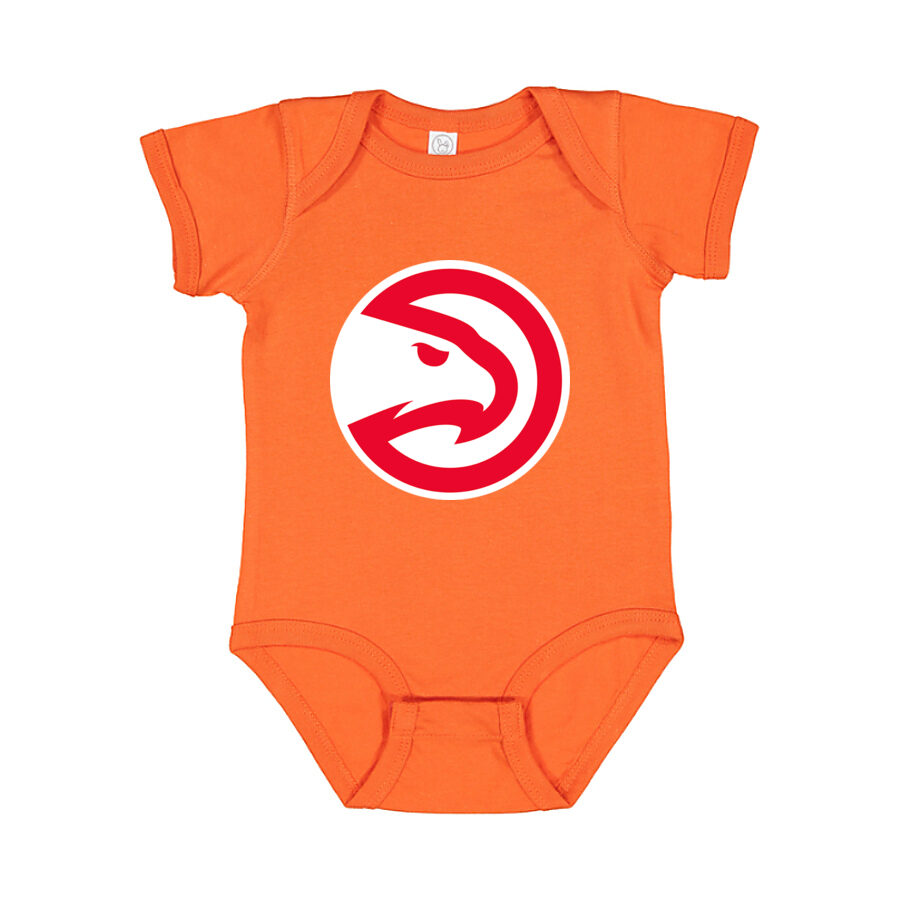 Atlanta Hawks Baby Romper Onesie - Orange