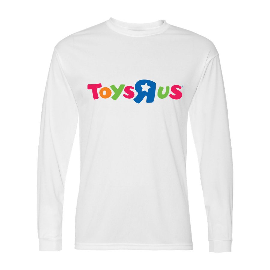 Men's Toys R Us Polyester Long Sleeve T-Shirt - White