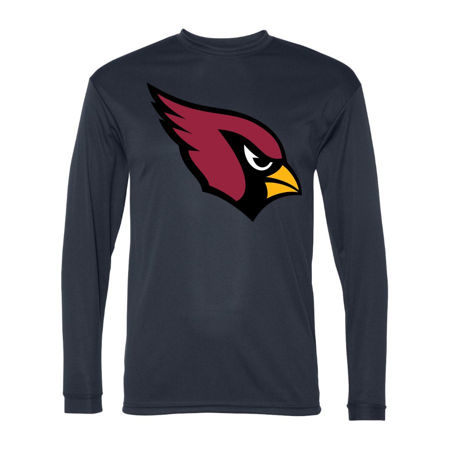 Men's Arizona Cardinals Polyester Long Sleeve T-Shirt - Navy