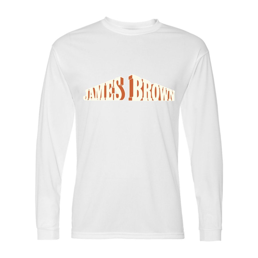Men's James Brown Polyester Long Sleeve T-Shirt - White