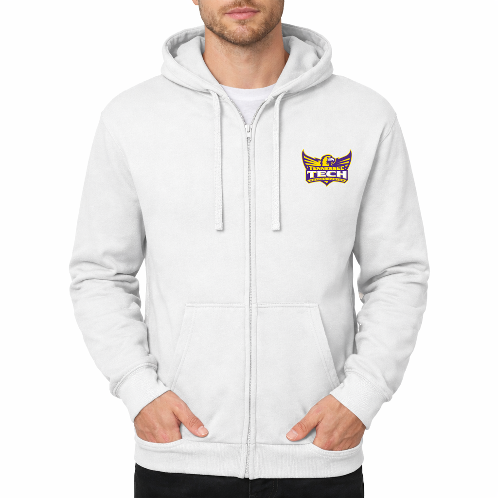 Men's Tennessee Tech Golden Eagles Zipper Hoodie - White