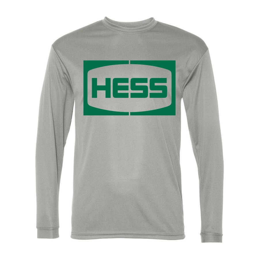 Men's Hess Polyester Long Sleeve T-Shirt - Silver