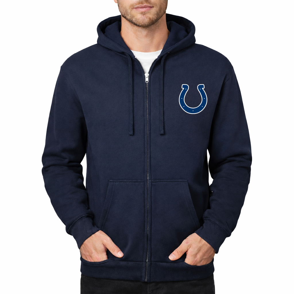 Men's Indianapolis Colts Zipper Hoodie - Navy