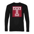 Men's Temple Owls Polyester Long Sleeve T-Shirt - Black