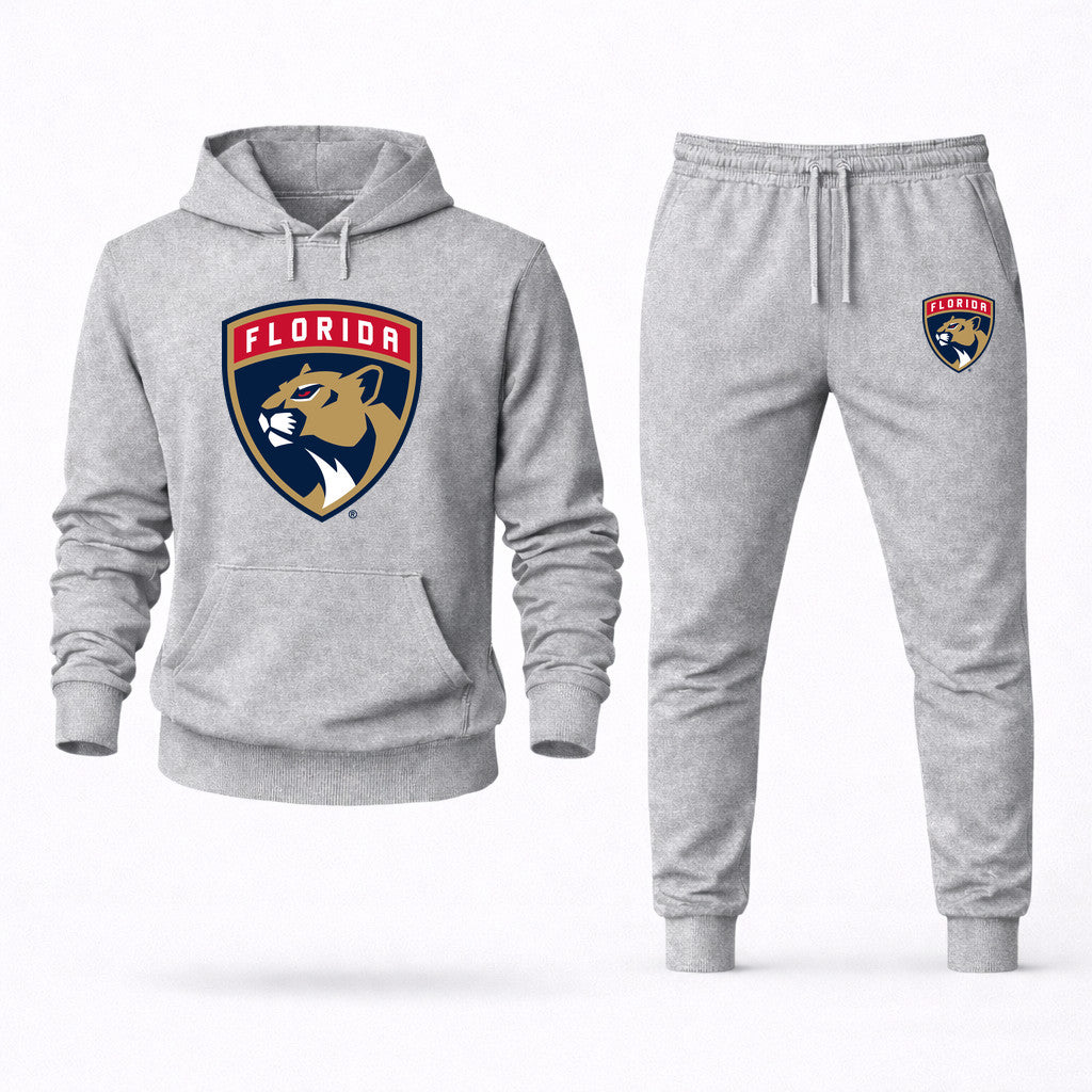 Florida Panthers Hoodie and Joggers Set - Grey