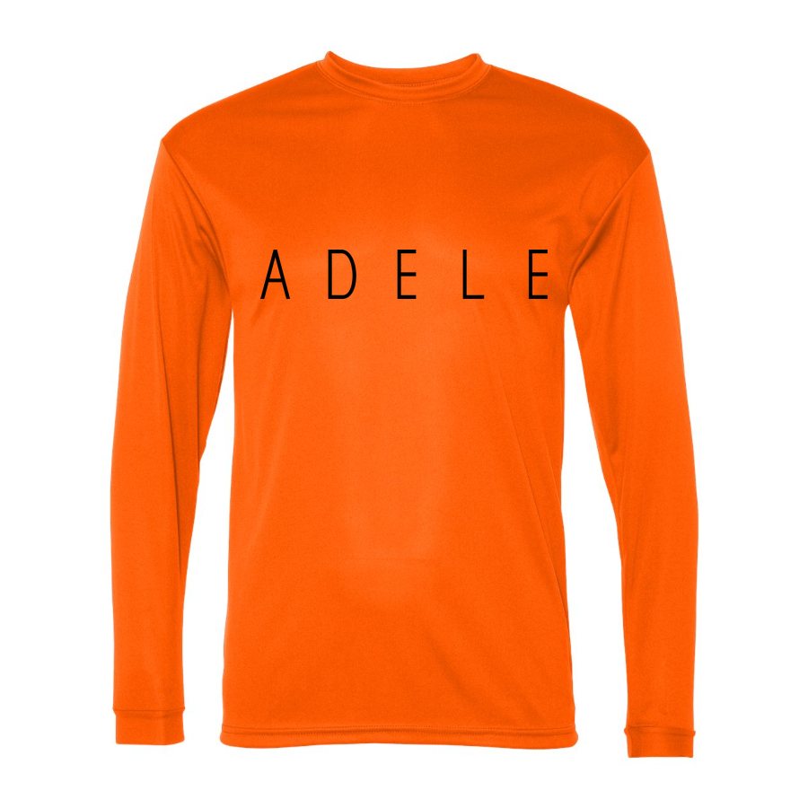 Men's Adele Polyester Long Sleeve T-Shirt - Safety Orange