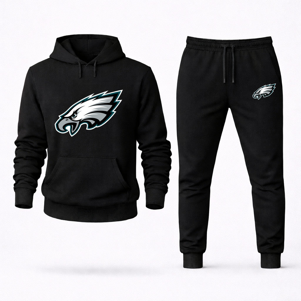 Philadelphia Eagles Hoodie and Joggers Set - Black