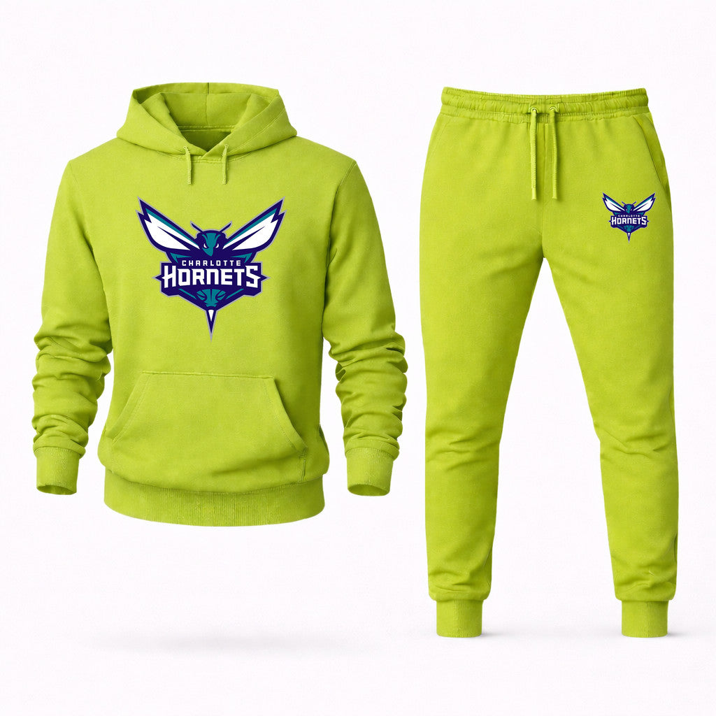 Charlotte Hornets Hoodie and Joggers Set - Lime Green