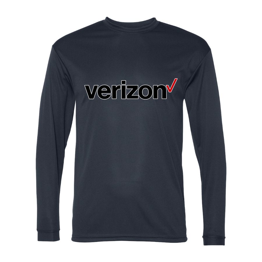 Men's Verizon Polyester Long Sleeve T-Shirt - Navy