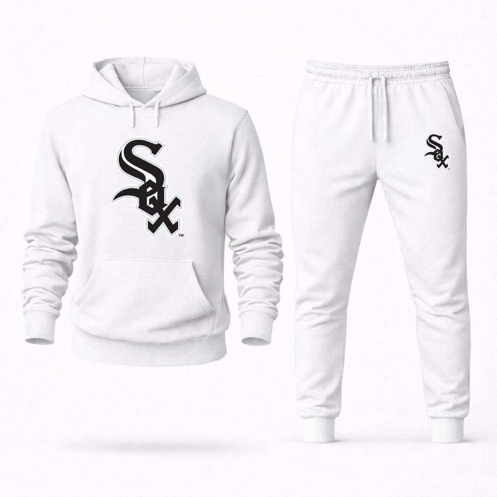 Chicago White Sox Hoodie and Joggers Set - White