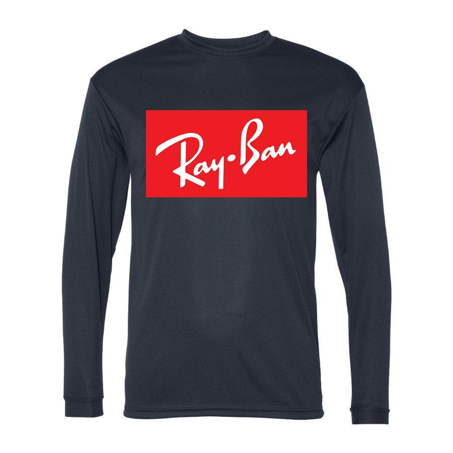 Men's Ray-Ban Polyester Long Sleeve T-Shirt - Navy