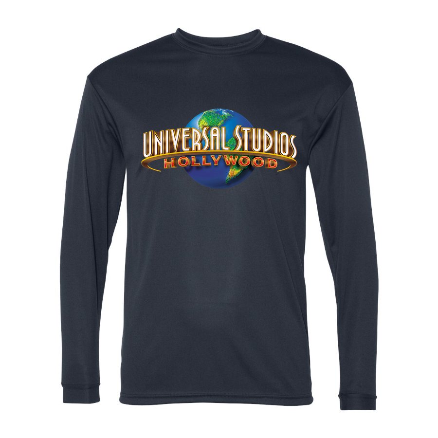 Men's Universal Studios Hollywood Polyester Long Sleeve T-Shirt - Navy