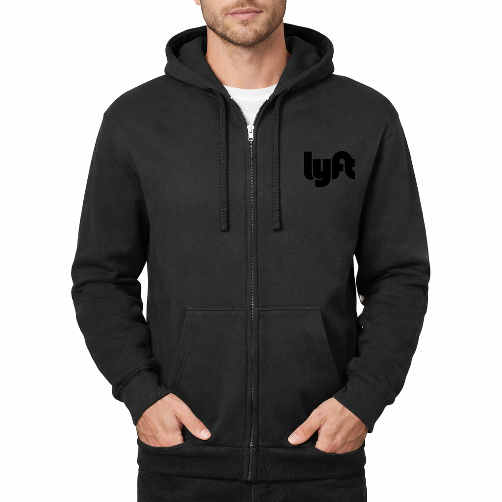 Lyft black Zipper Hoodie - Black