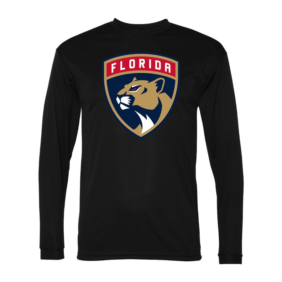 Men's Florida Panthers Polyester Long Sleeve T-Shirt - Black