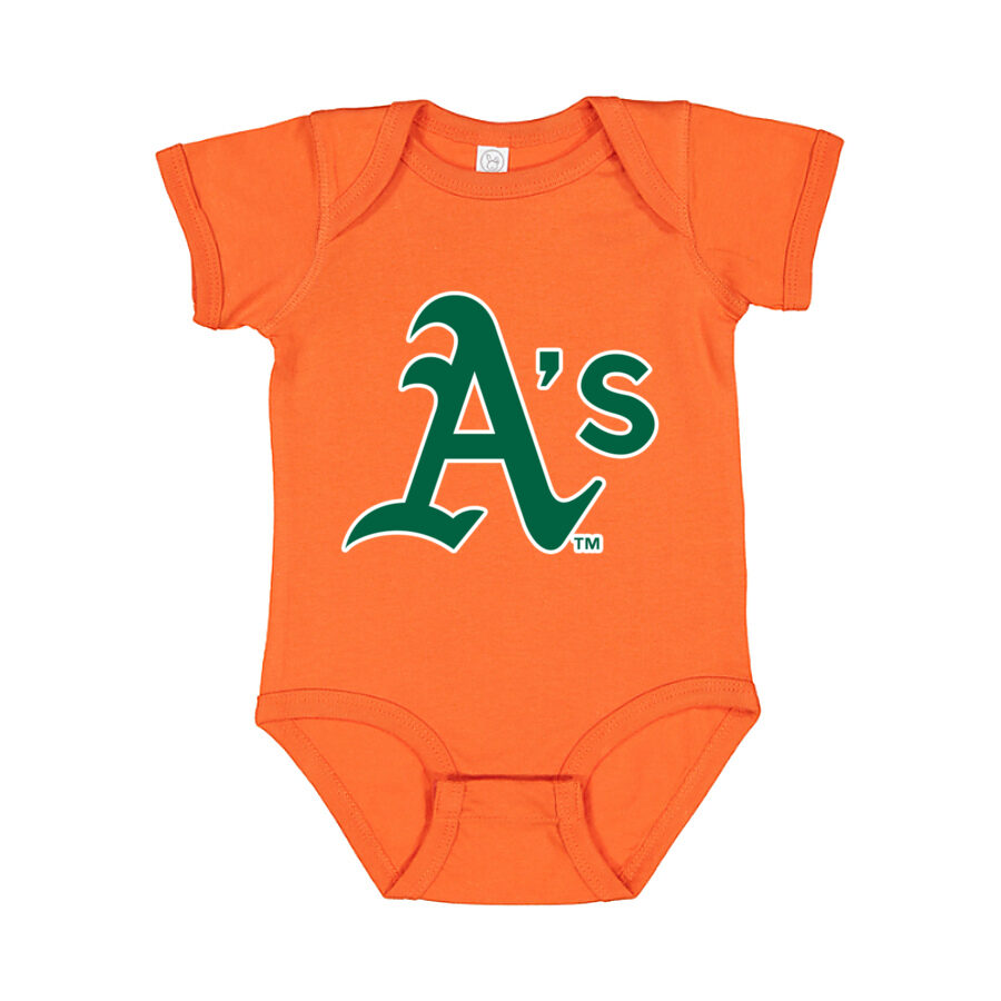 Oakland Athletics Baby Romper Onesie - Orange