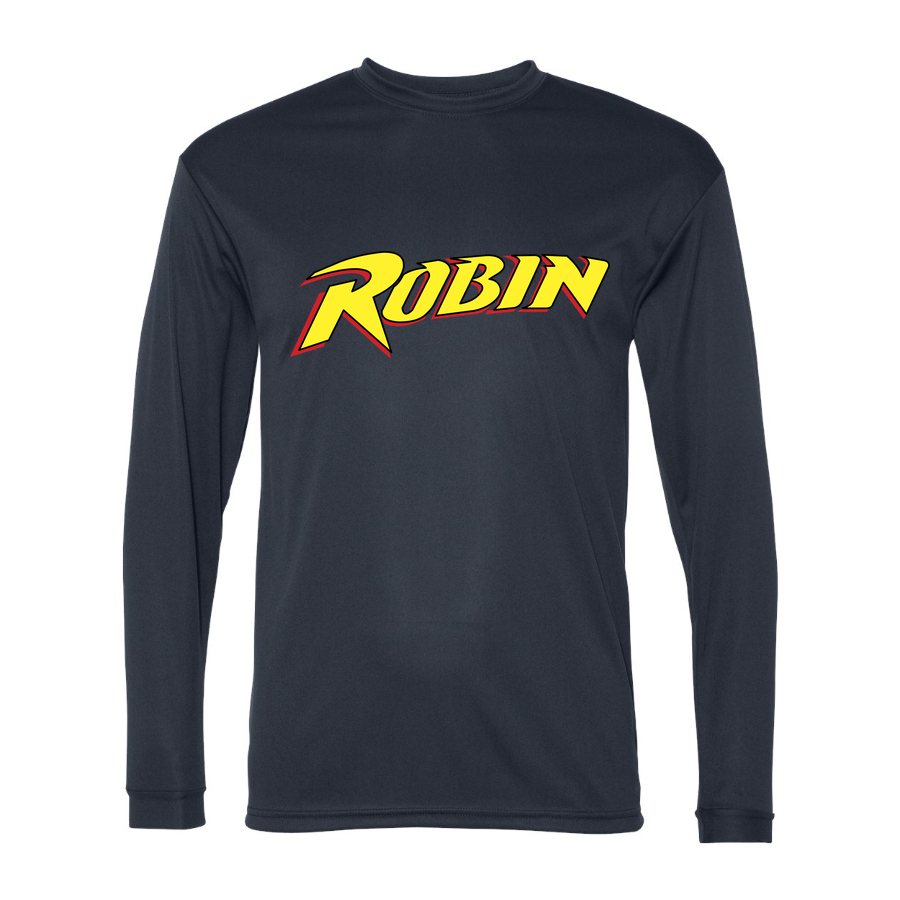 Men's Robin Polyester Long Sleeve T-Shirt - Navy