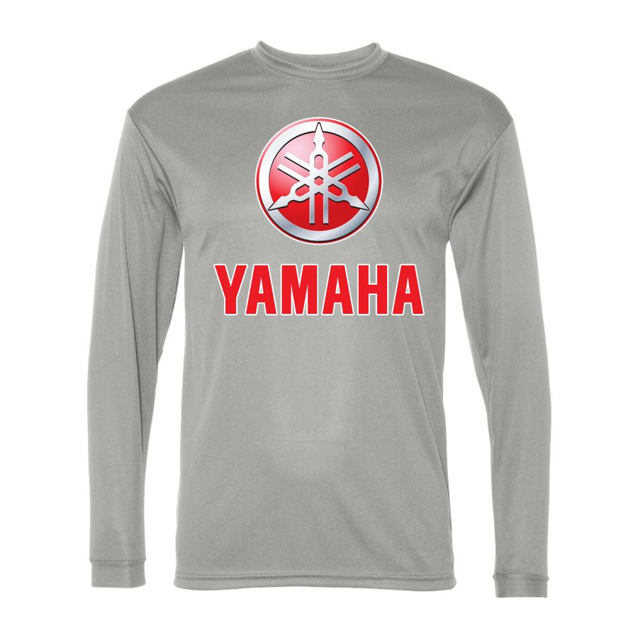 Men's YAMAHA Polyester Long Sleeve T-Shirt - Silver