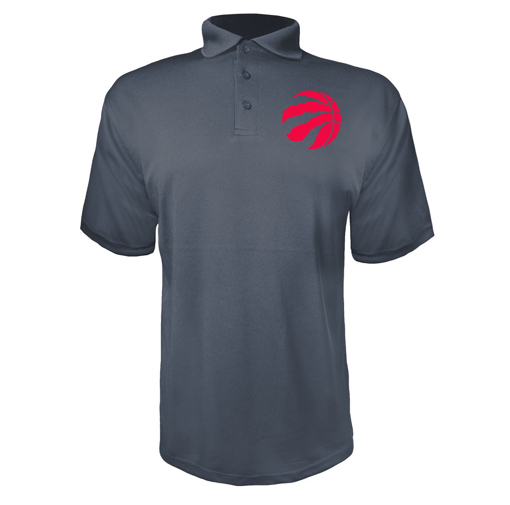 Toronto Raptors Charcoal polyester polo
