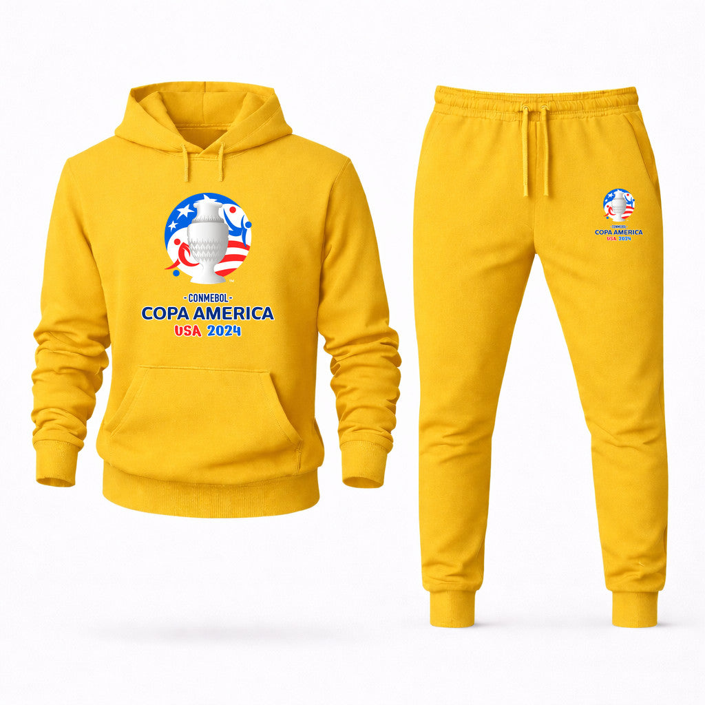 Copa América 2024 Hoodie and Joggers Set - Yellow