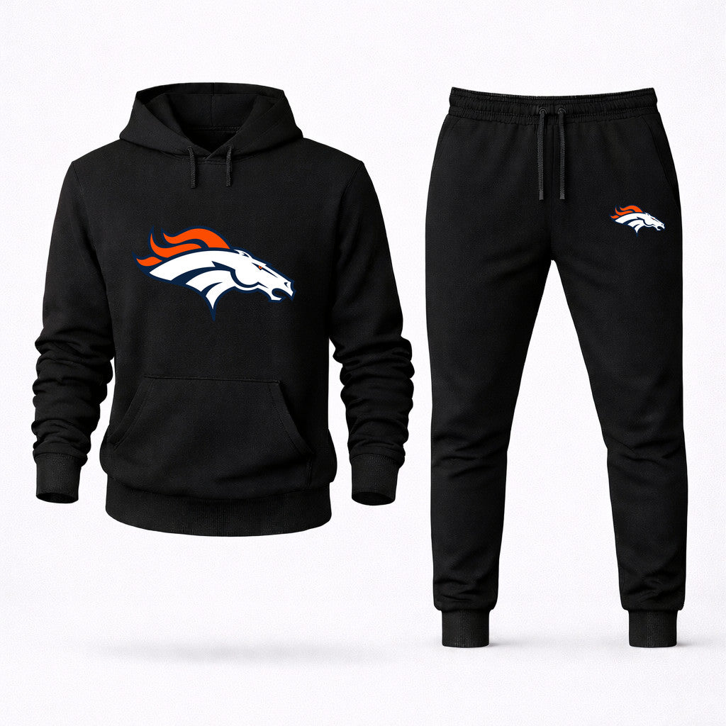 Denver Broncos Hoodie and Joggers Set - Black