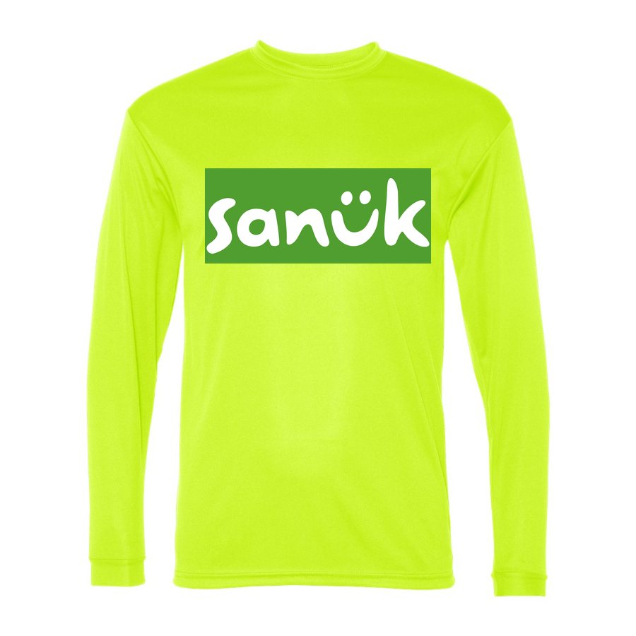 Men's Sanuk Polyester Long Sleeve T-Shirt - Safety Yellow