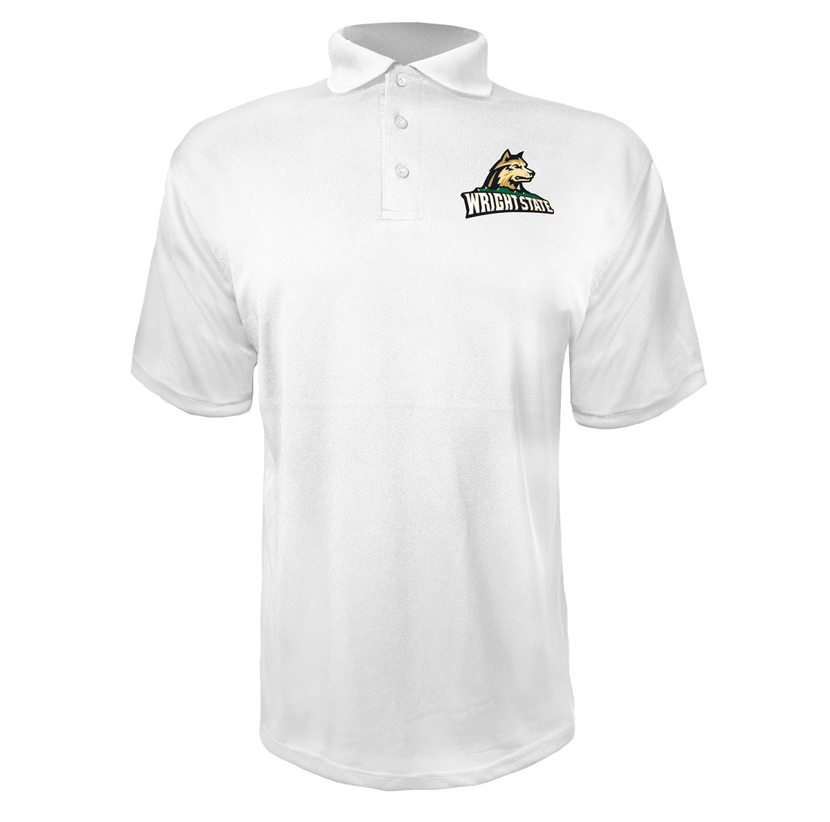 Wright State Raiders White polyester polo
