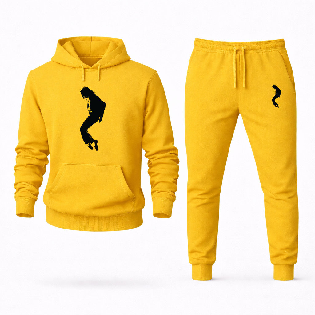 Michael Jackson Hoodie and Joggers Set - Yellow