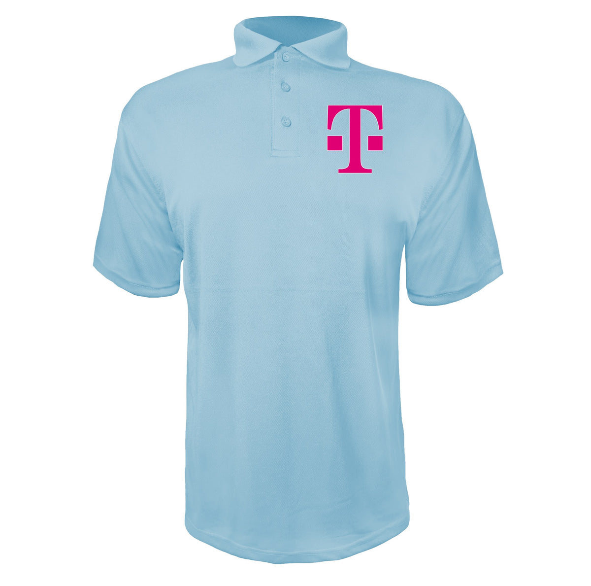 T Mobile HD men's polyester polo in Sky Blue