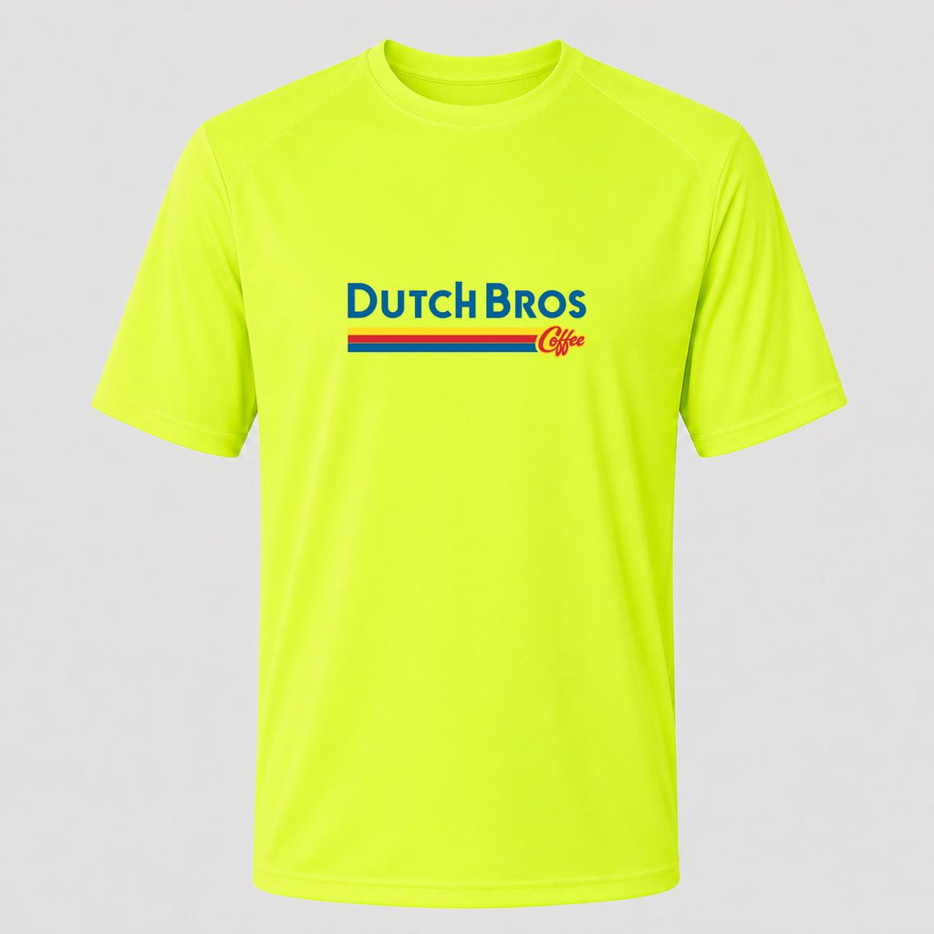 Men's Dutch Bros Coffee Performance T-Shirt - Safety Green