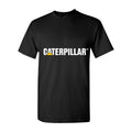 Men's Caterpillar Logo White Cotton T-Shirt - Black