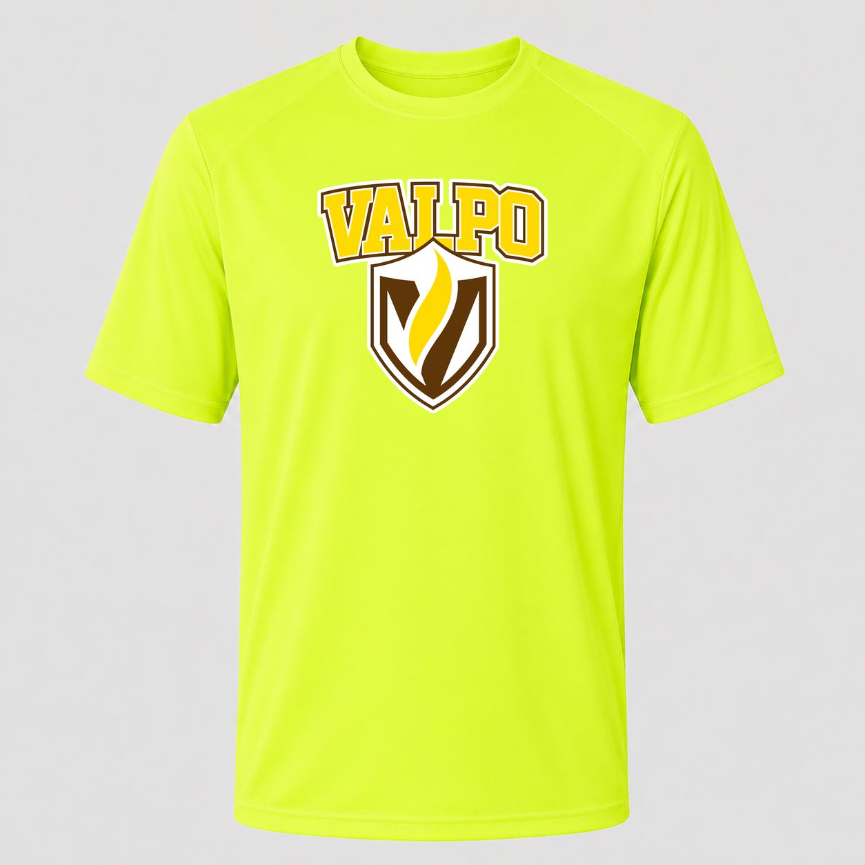 Men's Valparaiso Crusaders Performance T-Shirt - Safety Green