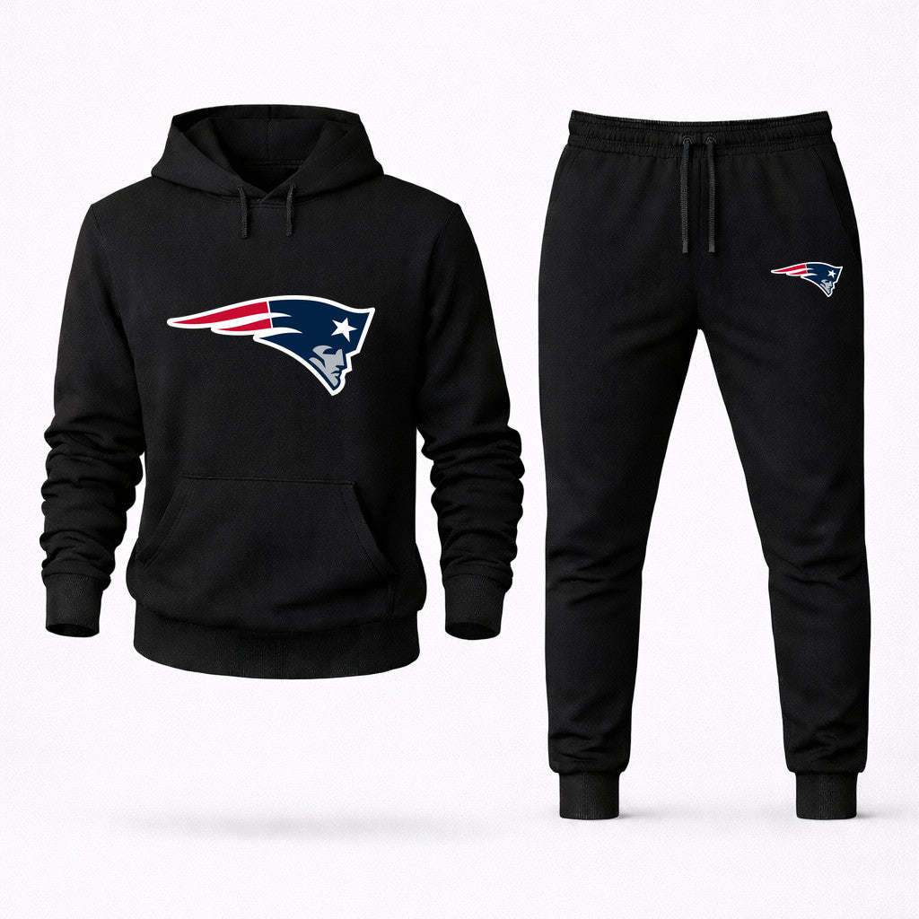 New England Patriots Hoodie and Joggers Set - Black