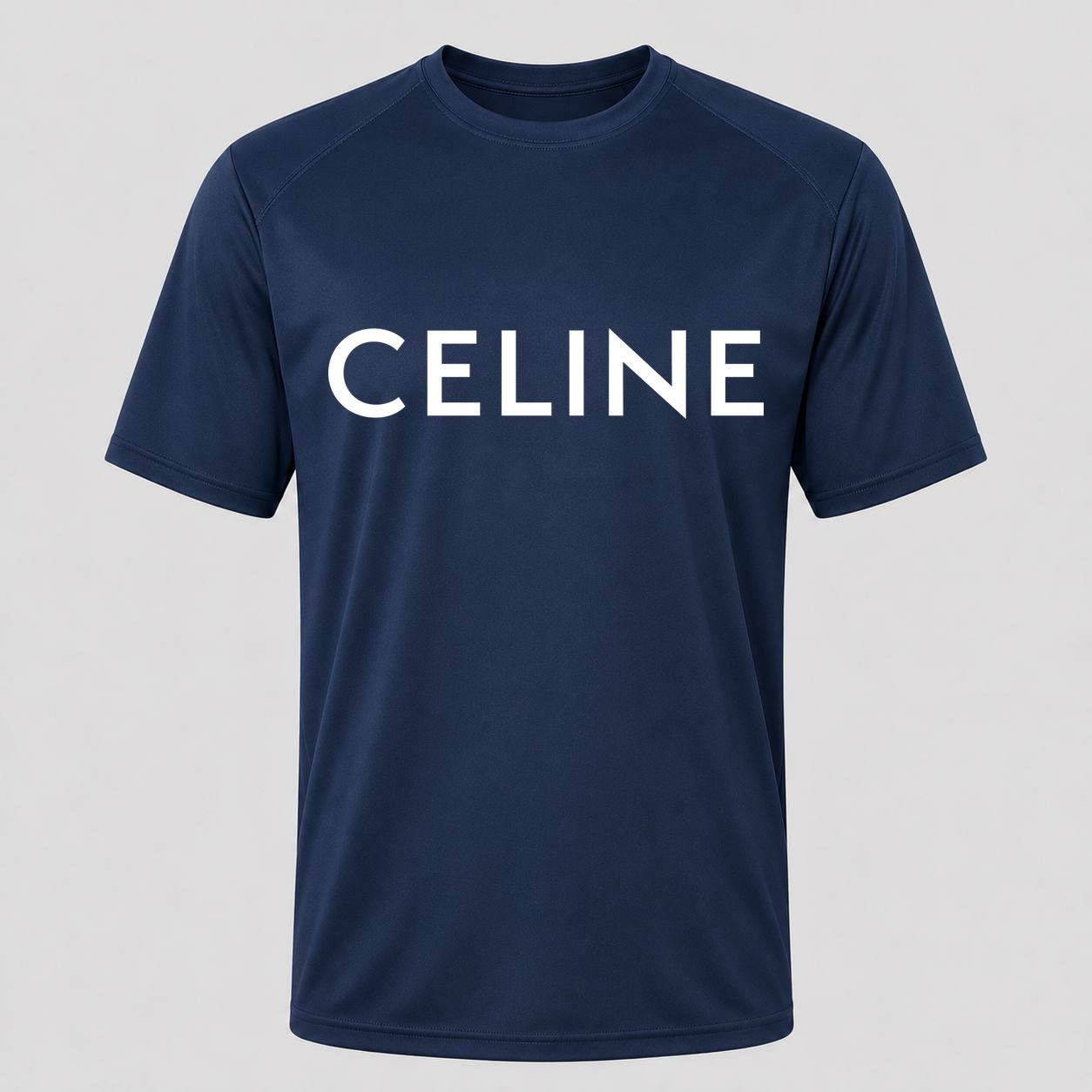Men's Celine White Performance T-Shirt - Navy