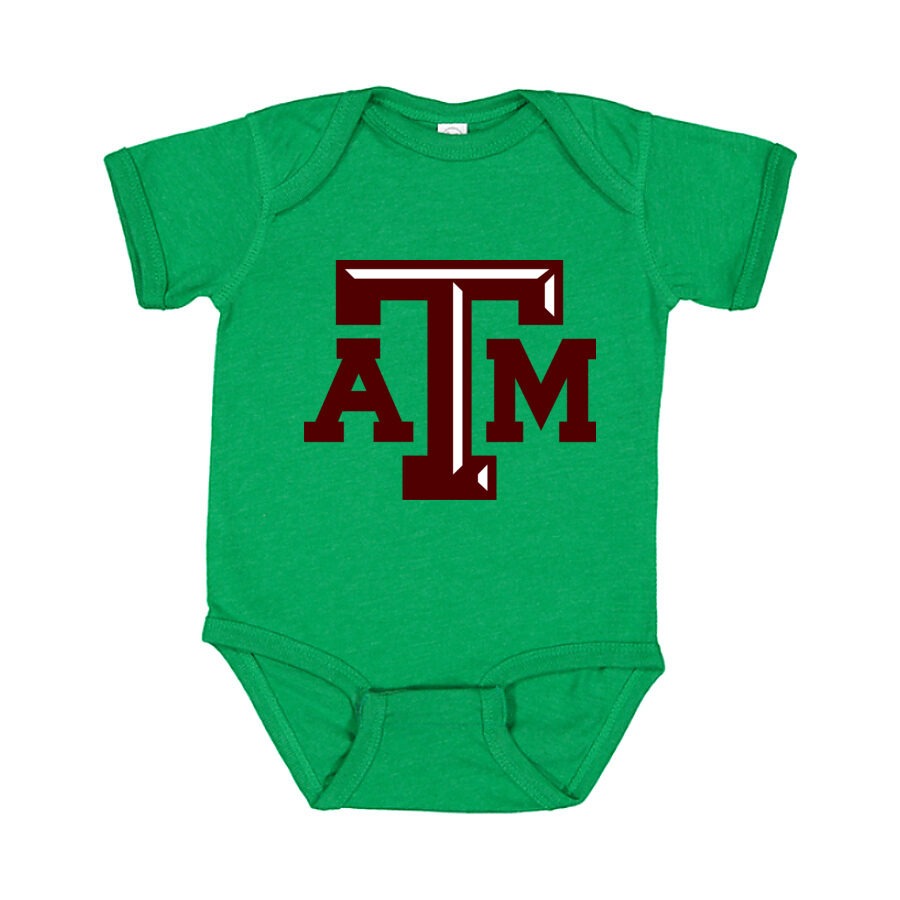 Texas A&M University Baby Romper Onesie - Green